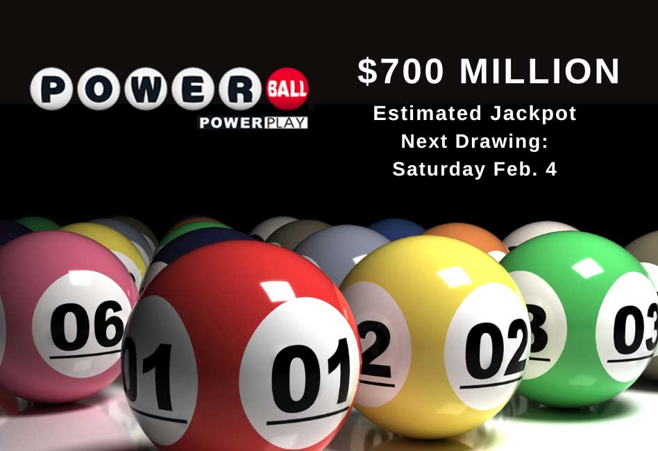 Powerball Jackpot Climbs to 700 Million for tonight's Saturday, Feb. 4