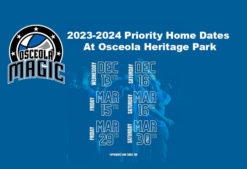 Osceola Magic Announce Six Thrilling Home Games for Debut
