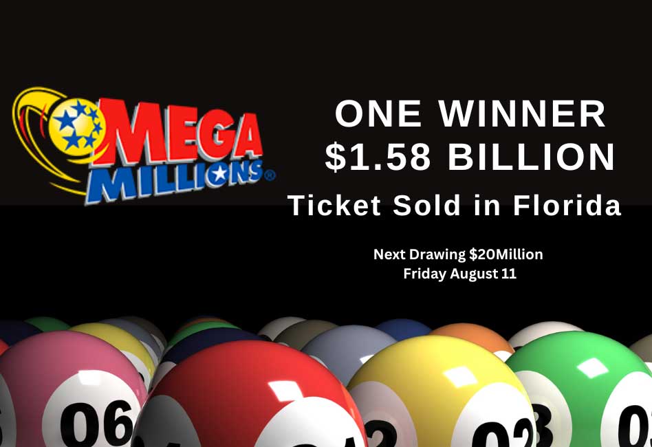 Winning Mega Millions ticket sold in Florida, matches all six numbers