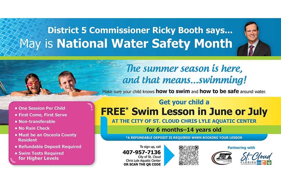 Osceola County Commissioner Ricky Booth to Sponsor Free Swim Lessons for Kids
