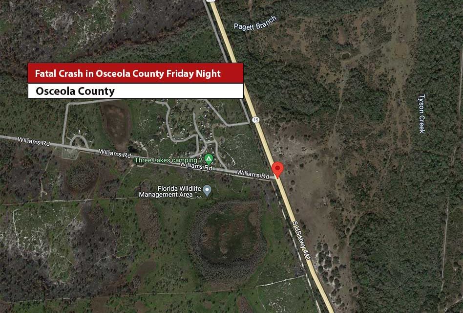 Fatal Crash in Osceola County Friday Night: Pickup Truck Strikes Tree, Driver Killed, Passenger Seriously Injured, Airlifted to Hospital